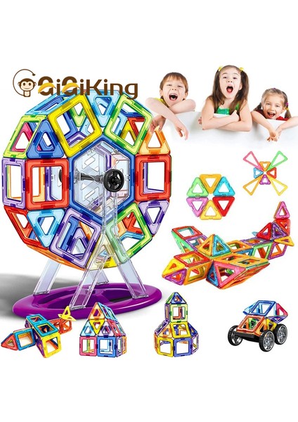 Gri Stil Çocuklar Için Hediye Olarak Büyük Boy Dıy Manyetik Oyuncaklar Inşa Blokları (Yurt Dışından) modelleri