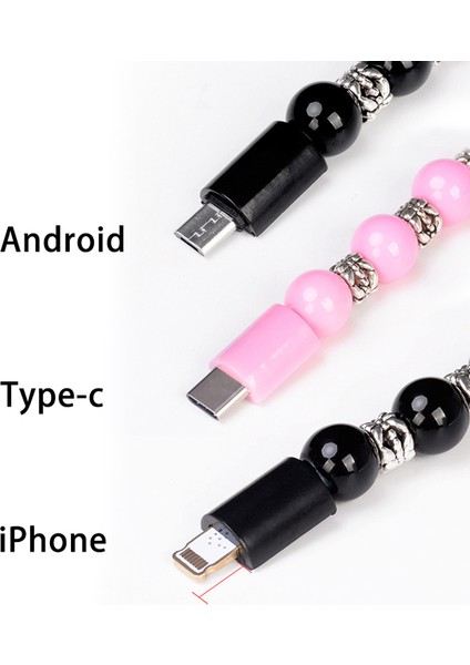 Tip-C Stili No.4 Boyutu Yeni Akıllı Şarj Bilezik Boncuk USB Görünmez Şarj Veri Için IPhone Tip C Android Kadın Bilezik Takı Bilezik Şarjlı -Amac: Türkçe Olarak Yukarıdaki Başlığı Bir E-Ticaret Ürün Ba (Yurt Dışından) indirimleri