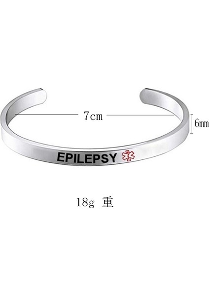 Epilepsi Yaratıcı Kırmızı Tıbbi Uyarı Kol Bileziği Kadınlar Epılepsı Dıyabet Sos Açık Bilezikler Moda Ince Paslanmaz Çelik Bilezik Takı (Yurt Dışından) fırsatları