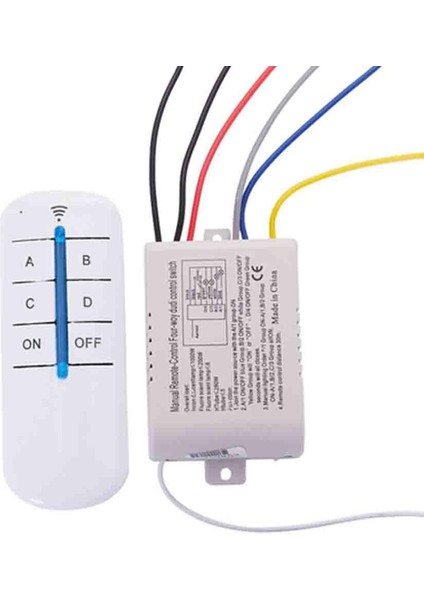 Dijital Kablosuz Uzaktan Kumanda LED Anahtarı Rf Uzaktan Kumanda LED Işık Anahtarı 4 Yollu Röle 220 V 50/60Hz Tavan LED Lamba Ampul (Yurt Dışından)