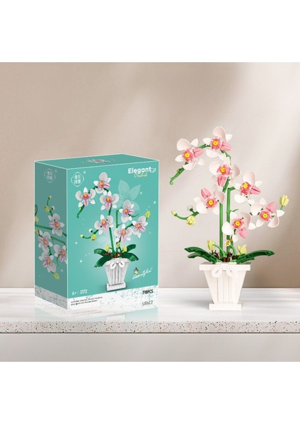 Orkide SERISI-2172 Orkide Saksı Buketi Yapı Taşı Yapı Seti (718 Parça) (Yurt Dışından)