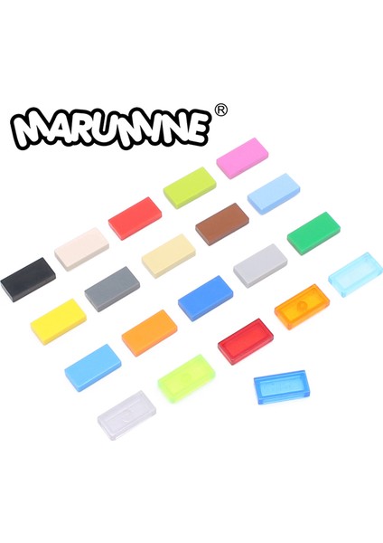 Açık Mavi Stili Marumıne Karo 1 x 2 Inşaat Blokları Toplu Tuğla Oc Tuğlalar Kendin Yap Oyuncak Aksesuarları Eğitici Kütle Paketi Çocuklar Için (Yurt Dışından)