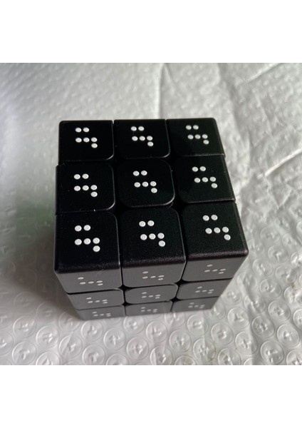 Braille Küp Kör Adam Parmak Izi Stereo Sihirli Küp Oyuncakları Hızlı Küp Bulmaca Küp Eğitici Yaratıcı Çocuk Oyuncakları (Yurt Dışından)