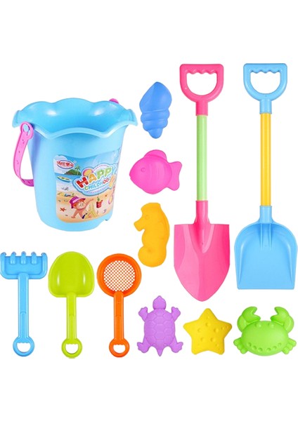 Çocuk Plaj Oyuncağı Çiçek Şekilli Kova 12 Parça Set (Yurt Dışından)