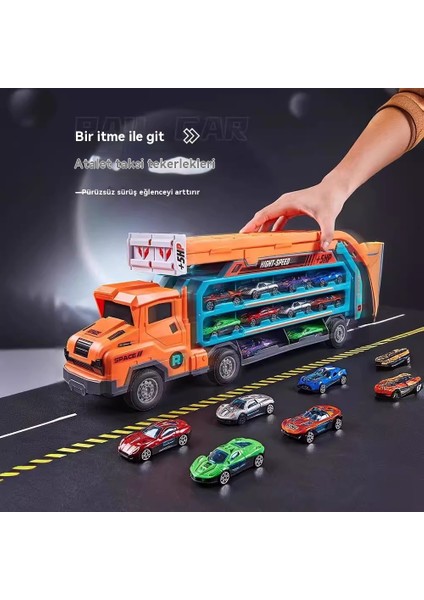Çocuk Atalet Deformasyon Raylı Araba Alaşım Römork Eğitici Oyuncaklar (Yurt Dışından)