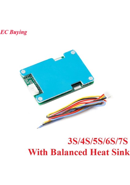 3s 4s 5s 6s 7s 15A Sınırı 20A 18650 Aslan Lityum Pil Koruma Levhası Bms 3.7V 12V 16.8V 21V 25.2V 25.9V Denge Isı Emici (Yurt Dışından)