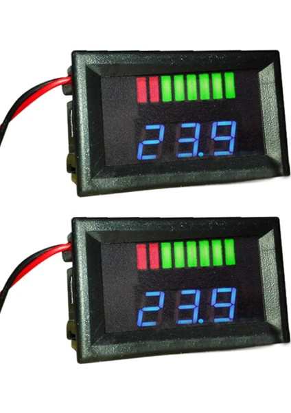 2x 12V Kapasite Göstergesi Şarj Seviyesi LED Test Cihazı Mavi Voltmetre (Yurt Dışından) fiyatları