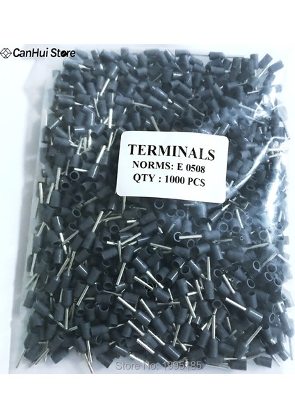 100 Adet E0508 Boru Şeklindeki Tel Soğuk Basınç Konnektörü Elektrik Terminalleri Kablo Kıvrımları Tel Yüksükler 0.5mm2, 22 Awg Tel VE0508 (Yurt Dışından) modelleri