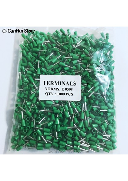 100 Adet E0508 Boru Şeklindeki Tel Soğuk Basınç Konnektörü Elektrik Terminalleri Kablo Kıvrımları Tel Yüksükler 0.5mm2, 22 Awg Tel VE0508 (Yurt Dışından) fırsatları