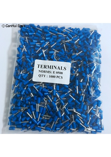 100 Adet E0508 Boru Şeklindeki Tel Soğuk Basınç Konnektörü Elektrik Terminalleri Kablo Kıvrımları Tel Yüksükler 0.5mm2, 22 Awg Tel VE0508 (Yurt Dışından) indirimleri