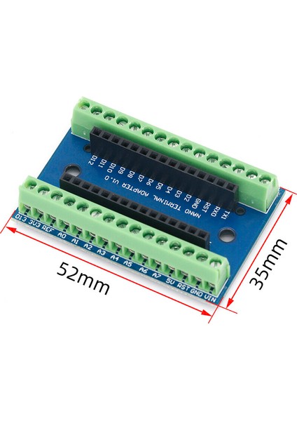 Nano V3.0 3.0 Denetleyici Terminali Adaptörü Genişletme Kartı Nano Io Kalkanı Basit Uzatma Plakası Arduino Avr ATMEGA328P (Yurt Dışından)