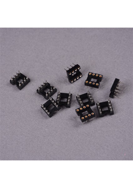 10 Adet Yuvarlak Delik 8pin Pitch 2.54MM Dıp Ic Soket Adaptörü (Yurt Dışından)