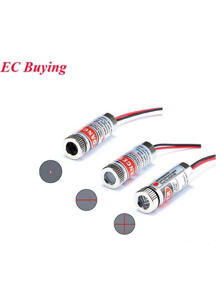 650NM 5 Mw Kırmızı Nokta Çizgi Çapraz Lazer Modülü Başkanı Cam Lens Odaklanabilir Ayarlanabilir Lazer Diyot Kafası Endüstriyel Çapı 12 mm 5 V (Yurt Dışından)