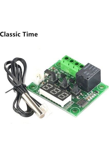 W1209 LED Dijital Termostat Sıcaklık Kontrolü Termo Kontrol Anahtarı Modülü Dc 12 V Su Geçirmez Ntc Sensörü (Yurt Dışından)