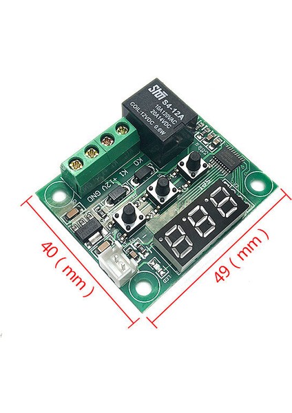 W1209 LED Dijital Termostat Sıcaklık Kontrolü Termo Kontrol Anahtarı Modülü Dc 12 V Su Geçirmez Ntc Sensörü (Yurt Dışından)