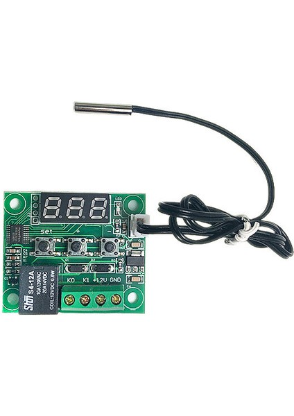 W1209 LED Dijital Termostat Sıcaklık Kontrolü Termo Kontrol Anahtarı Modülü Dc 12 V Su Geçirmez Ntc Sensörü (Yurt Dışından)