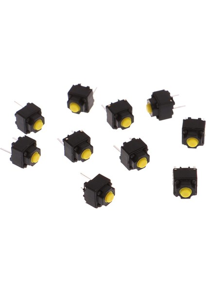 10 Adet Sessiz Düğmesi 6*6*7.3mm Sessiz Anahtarı Mikro Fare Düğmesi Anahtarı Karşılaşma (Yurt Dışından)