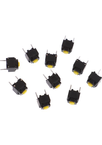 10 Adet Sessiz Düğmesi 6*6*7.3mm Sessiz Anahtarı Mikro Fare Düğmesi Anahtarı Karşılaşma (Yurt Dışından)