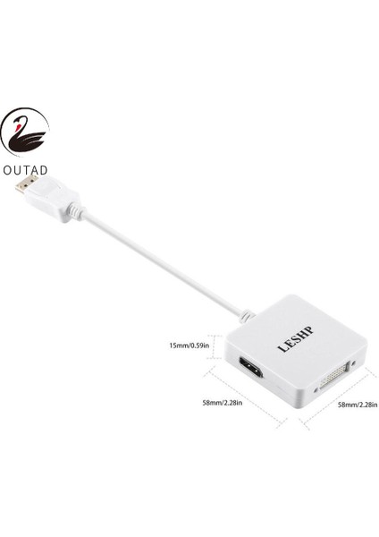 1080P Dp Erkek Dvı/dp/hdmı Uyumlu Dişi Adaptör Dönüştürücü Displayport (Yurt Dışından)
