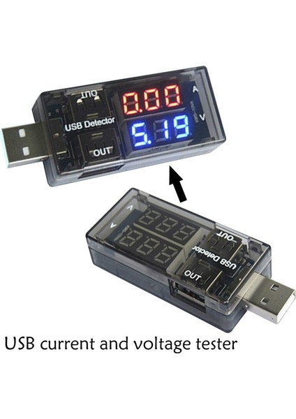 USB Akım ve Gerilim Dedektörü Test Cihazı USB Metre Gerilim Ölçer Test Cihazı Çift Masa Ekran Akü Voltajı Monitörü (Yurt Dışından) fiyatları