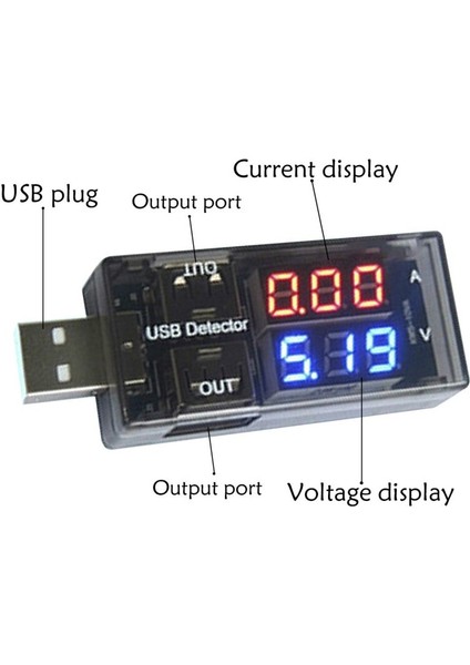 USB Akım ve Gerilim Dedektörü Test Cihazı USB Metre Gerilim Ölçer Test Cihazı Çift Masa Ekran Akü Voltajı Monitörü (Yurt Dışından) fırsatları