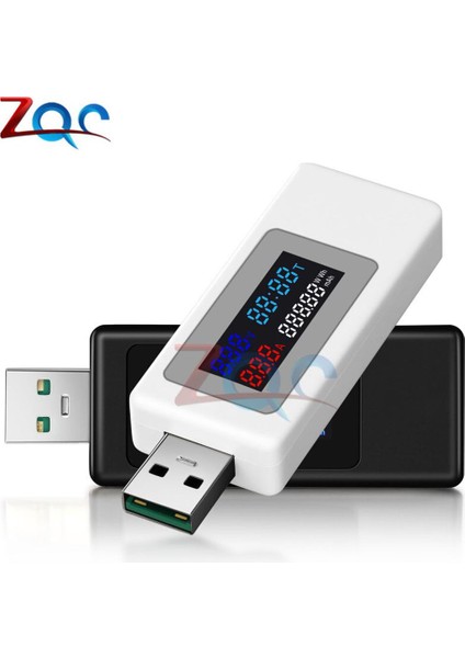 LCD Ekran USB 120W Hızlı Şarj Cihazı Dc 4 -30V 0 -6.5A Çok Metre Voltmetre Ampermetre Kapasitesi Zamanlama Güç Pil Test Cihazı Ölçer (Yurt Dışından)