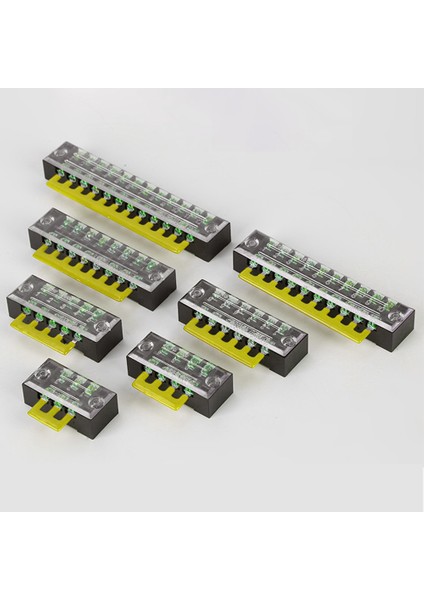 Elektrik Vidalı Terminal Bloğu Çift Sıralı Şerit Sabit Kablolama Kartı Tel Konnektörleri 600V 15A Kutu Bağlantı Kablosu Kontakları 3/4/5/8p (Yurt Dışından) modelleri