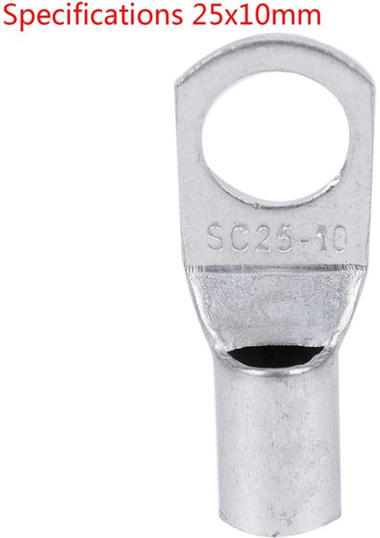 24 Bakır Boru 25MM x 10MM Pabucu Başlangıç Kablosu Kaynak Sıkma Terminal Halkası (Yurt Dışından)