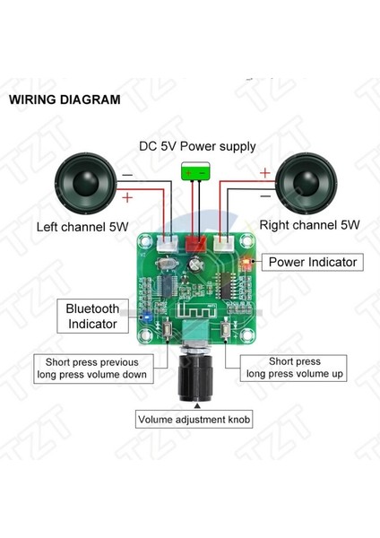 XH-A158 Ultra Net Bluetooth 5.0 Güç Amplifikatörü Kurulu PAM8403 Küçük Güç Dıy Kablosuz Hoparlör Amplifikatör Kurulu 5W*2 (Yurt Dışından)