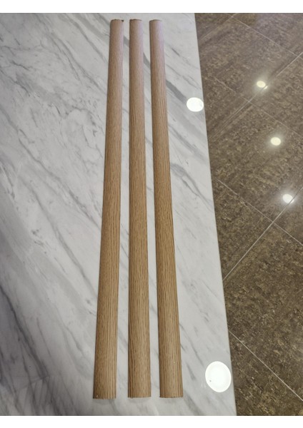 Parke Eşik Çıtası Kendinden Silikonlu Yapışkanlı Meşe Renkli Alüminyum Profil 90 Cm/3 Adet.