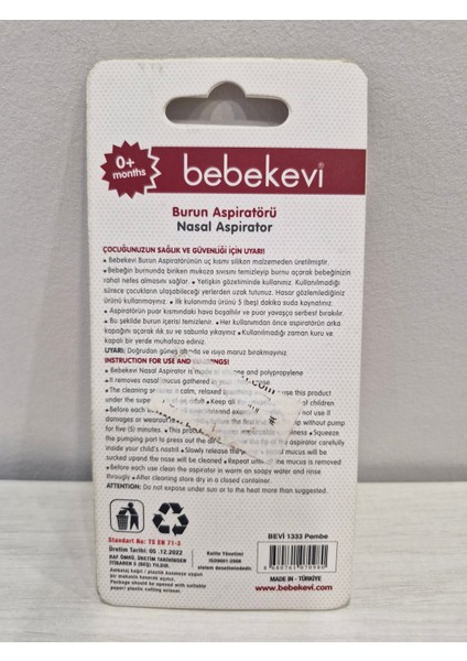 Burun Aspiratör Pembe Renk