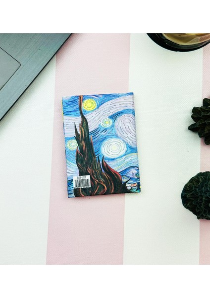 Yıldızlı Gece Tasarımlı Sert Kapaklı Mini Defter modelleri
