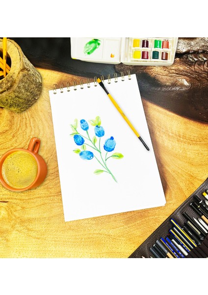 17X23Cm Sketch Book - Eskiz Defteri - Spiralli Tutuş / Grenli Sert Tasarım Kapak fiyatları