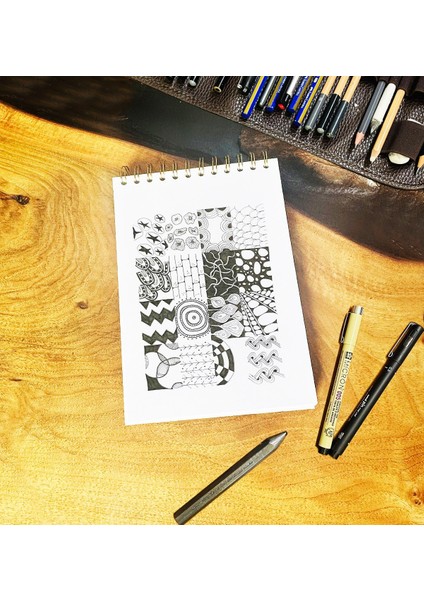 17X23Cm Sketch Book - Eskiz Defteri - Spiralli Tutuş / Grenli Sert Tasarım Kapak modelleri