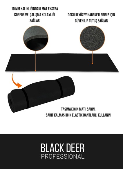 Ultra Light Pilates Yoga Kamp Matı Egzersiz Minderi Kaymaz Taban 180X55 cm 10 mm fiyatları