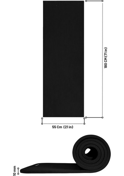 Ultra Light Pilates Yoga Kamp Matı Egzersiz Minderi Kaymaz Taban 180X55 cm 10 mm modelleri