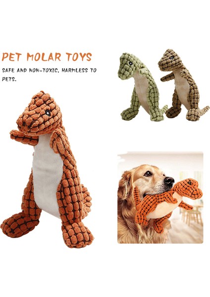 Xixishop Dinozor Şeklinde Köpek Sıvıltılı Pluşt Oyuncak Diş Temizleyici (Yurt Dışından) fiyatları