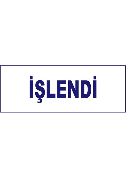 İşlendi Kaşesi, 912 (51*19 mm) Mavi Keçeli Otomatik Kaşe