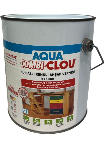Su Bazlı Vernikler 2,5LTL17 Nr:16 Beyaz Su Bazlı Renkli A. Verniği 2,5lt