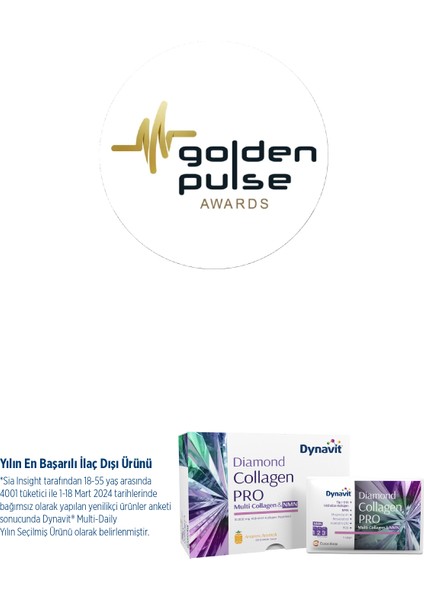 Diamond Collagen PRO Multi Collagen 30 Saşe - Hidrolize Peptit Tip 1-2-3 Kolajen, Resveratrol