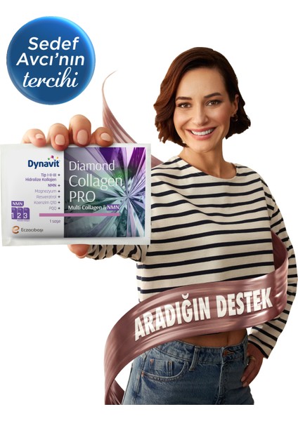 Diamond Collagen PRO Multi Collagen 30 Saşe - Hidrolize Peptit Tip 1-2-3 Kolajen, Resveratrol