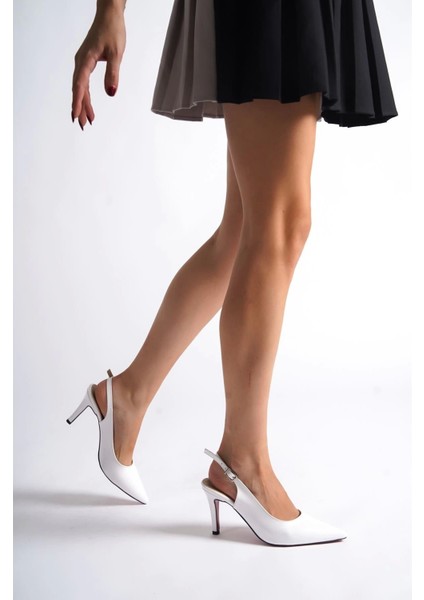 Kadın Moda Arkası Açık Kısa Topuklu Ayakkabı Şık ve Zarif Abiye Ayakkabı fırsatları