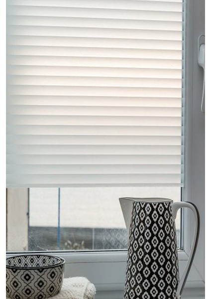 Jaluzi Desen Transparan Yapışkanlı Cam Folyo 45 cm x 1 mt