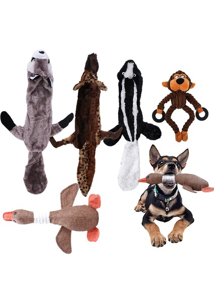 Xixishop Küçük ve Orta Boy Evcil Hayvanlar Için 5'li Köpek Pluş Oyuncakları (Yurt Dışından)