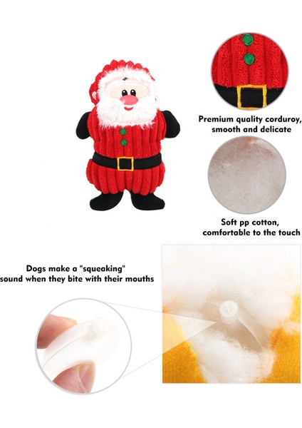 Xixishop Evcil Hayvan Pluş Şıngırdatma Oyuncakları Noel Serisi Köpek Evcil Hayvanları Için Sevimli Diş Çıkartma Oyuncakları (Yurt Dışından) fiyatları