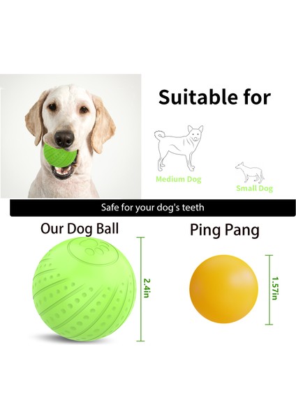 Xixishop Köpek Oyuncak Topu Iki Çalışma Moduyla Etkileşimli Düşük Gürültülü Tasarım (Yurt Dışından)
