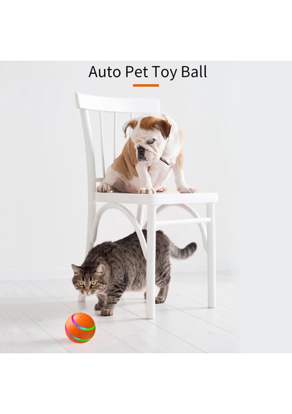 Xixishop Orta/büyük Köpekler Için Öz Otomatik Dönen LED Işıklı Şarj Edilebilir Köpek Topu Oyuncak (Yurt Dışından)