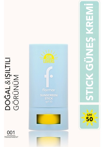 Sun Lovers Canlı Görünüm Veren Nemlendirici Etkili Stick Güneş Koruyucu SPF50