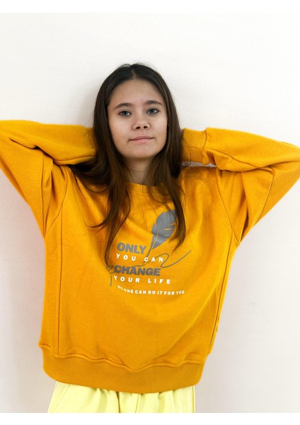 Mia Baby Sıfır Yaka Baskılı Sweat