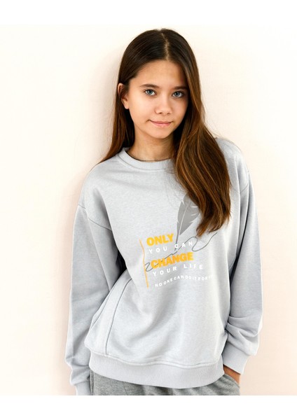 Mia Baby Sıfır Yaka Baskılı Sweat